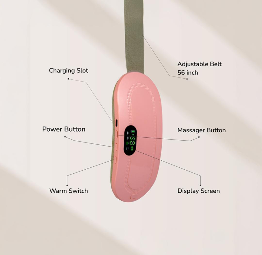 Heating pad for period cramps relief and massager