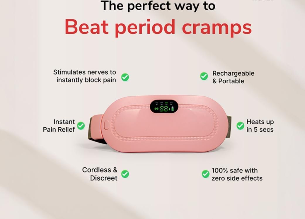 Heating pad for period cramps relief and massager